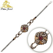 Gümüş Otantik Taşlı Biezik /Bileklik